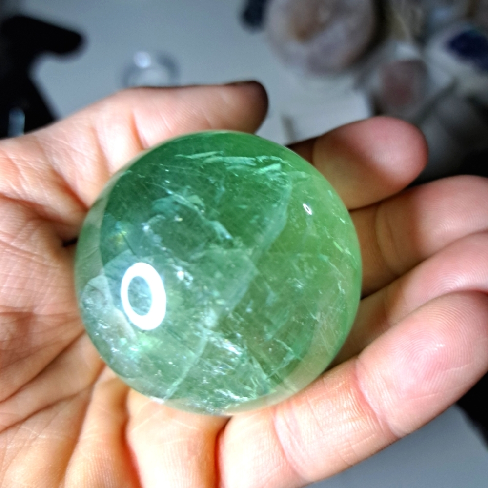 Gorgeous Flourite Crystal Sphere Rainbows
